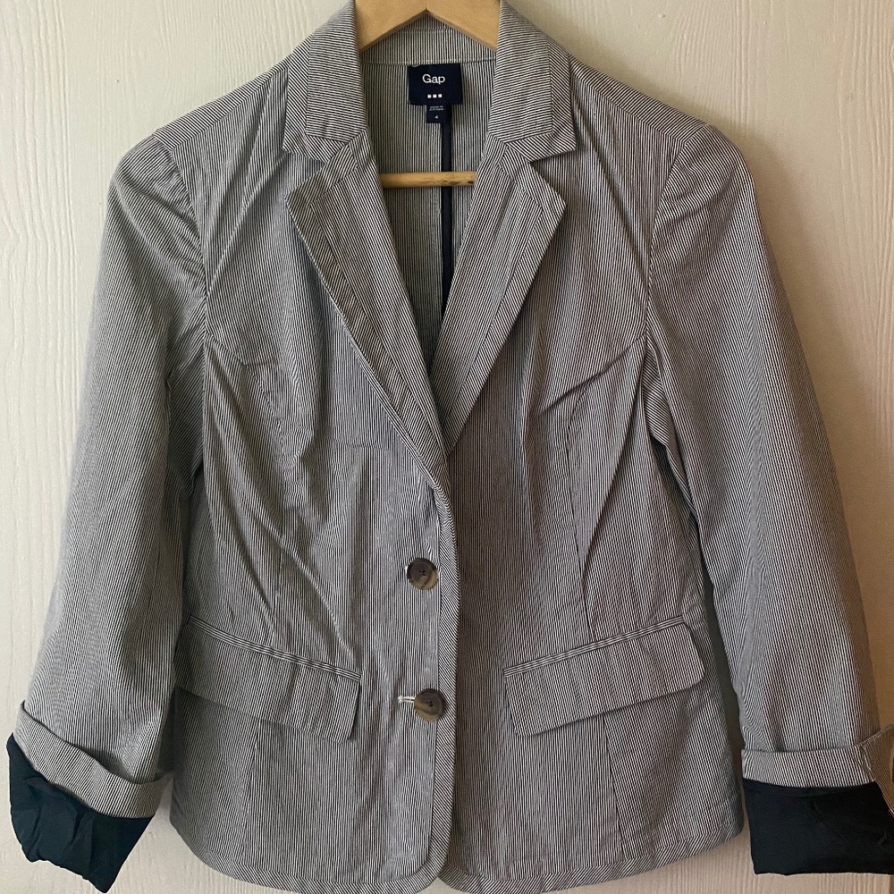 Gap Blue Pinstripe Blazer - Sz 4